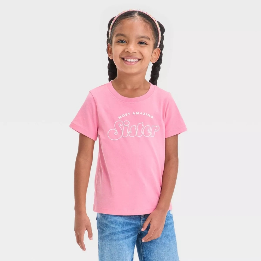 Girls Cat & Jack T Shirt (4T) -Most Amazing Sister